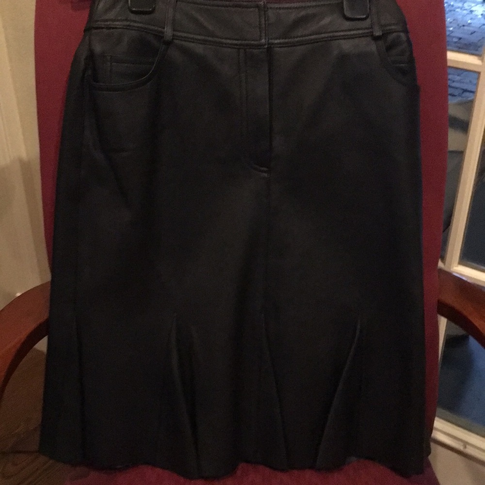 Juliana Collezione Black leather skirt